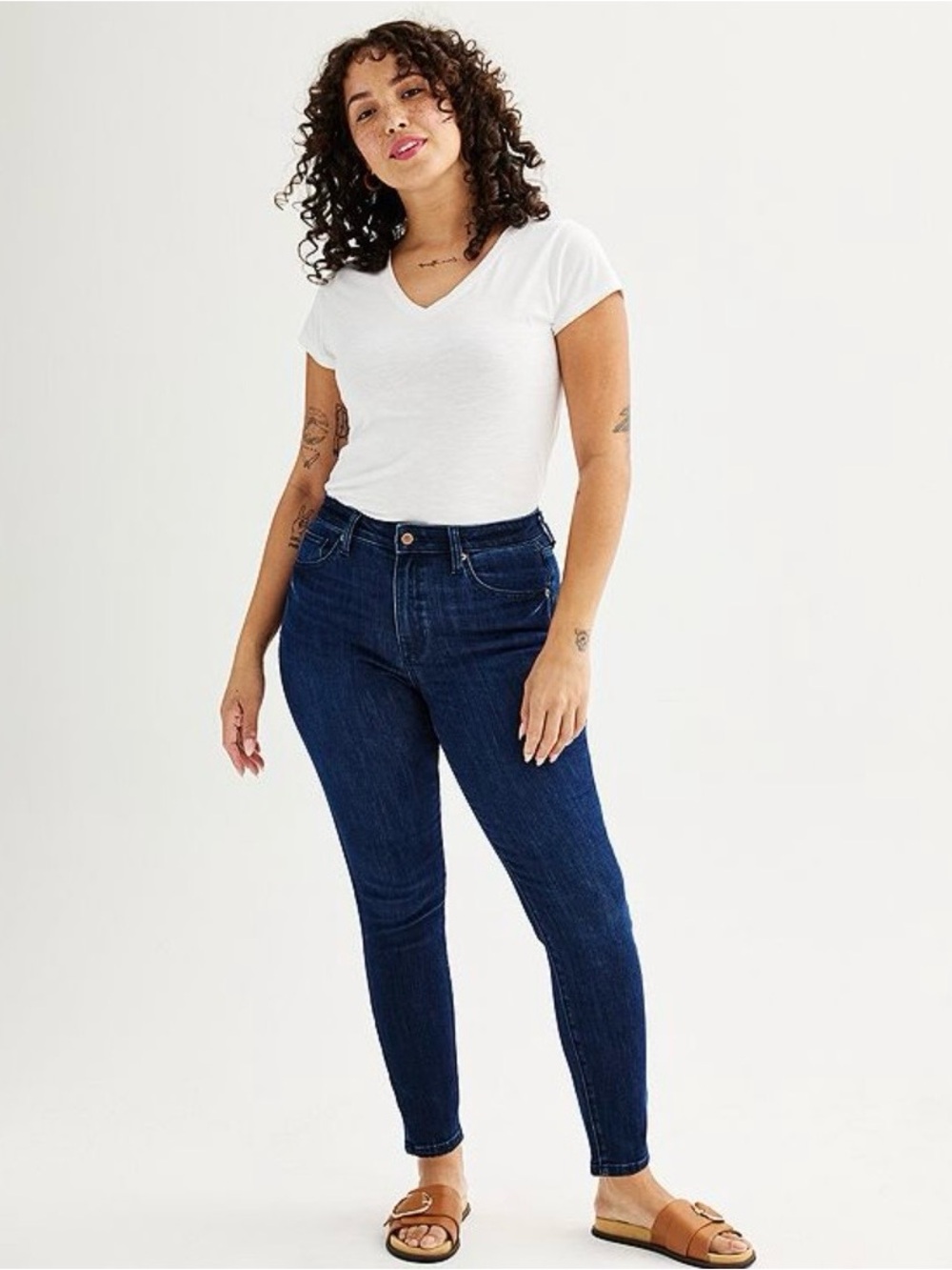 Sonoma Women’s High-Rise Skinny Jeans in Dark Blue